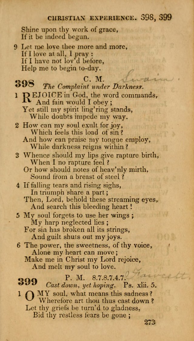 Hymns: selected and original, for public and private worship (30th ed.) page 273