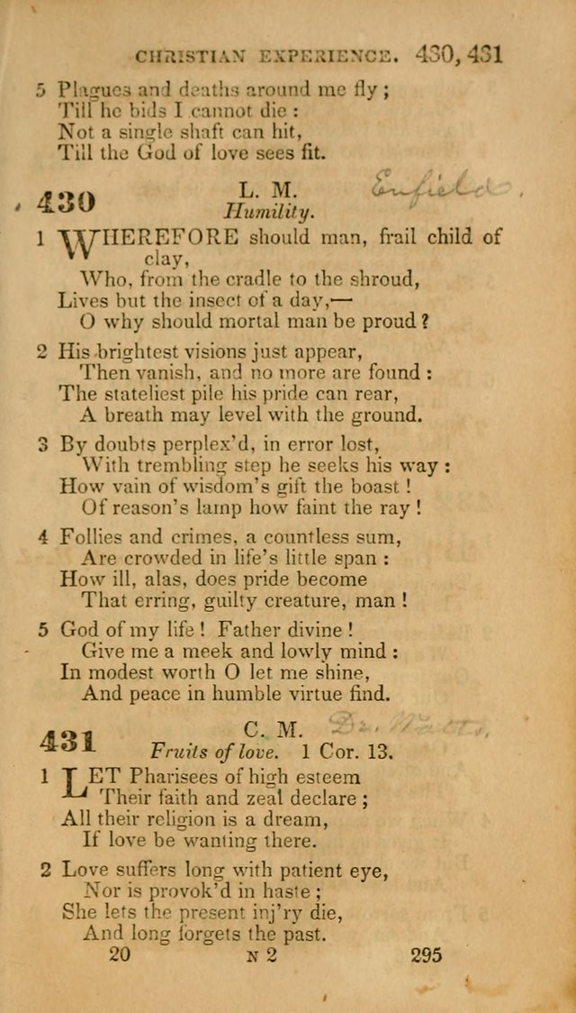 Hymns: selected and original, for public and private worship (30th ed.) page 295