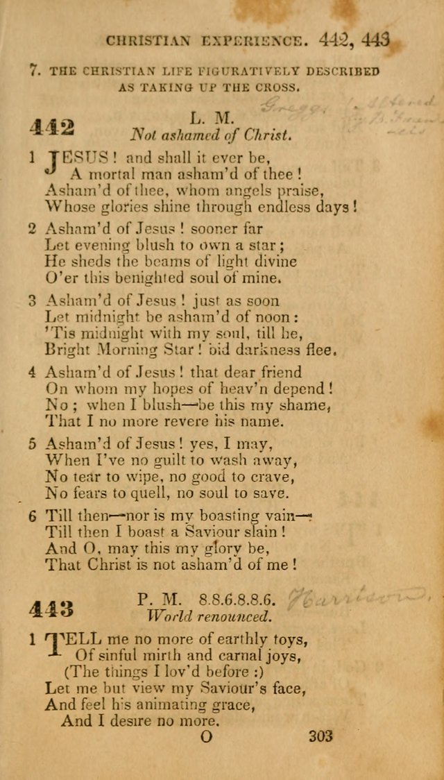 Hymns: selected and original, for public and private worship (30th ed.) page 303