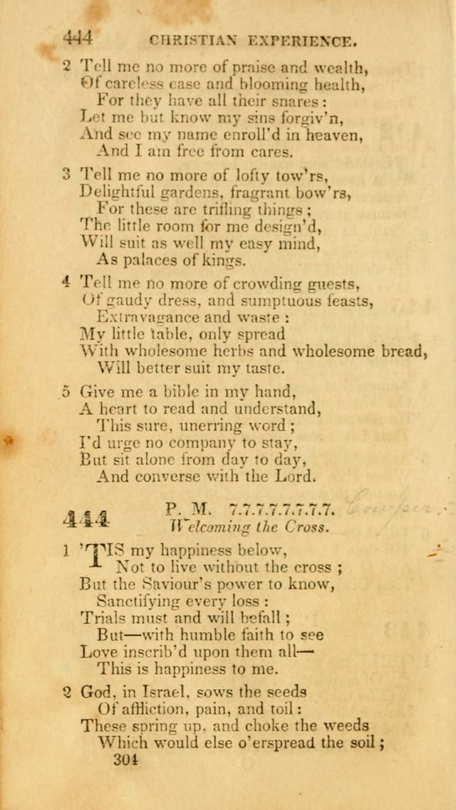 Hymns: selected and original, for public and private worship (30th ed.) page 304