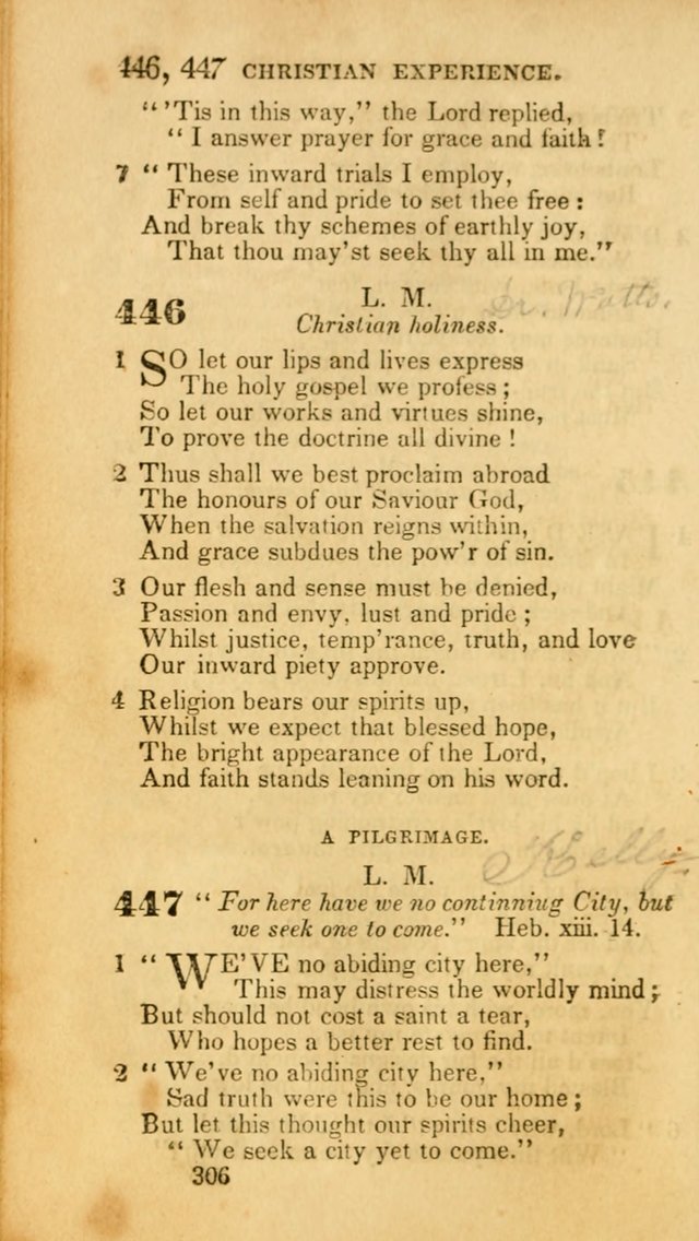 Hymns: selected and original, for public and private worship (30th ed.) page 306