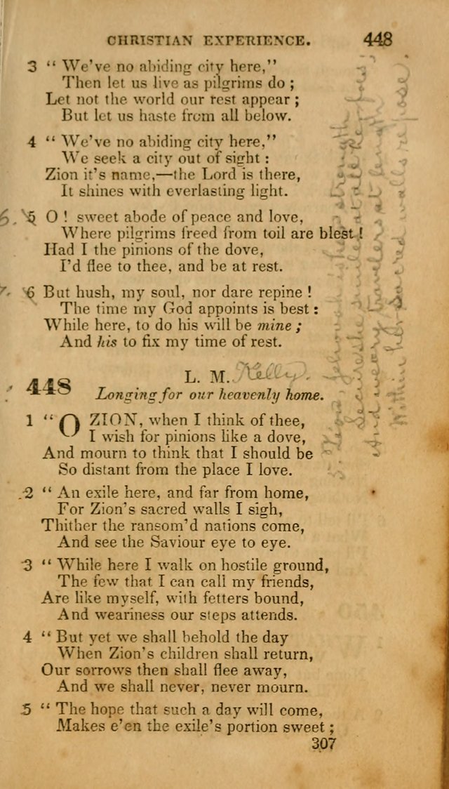 Hymns: selected and original, for public and private worship (30th ed.) page 307