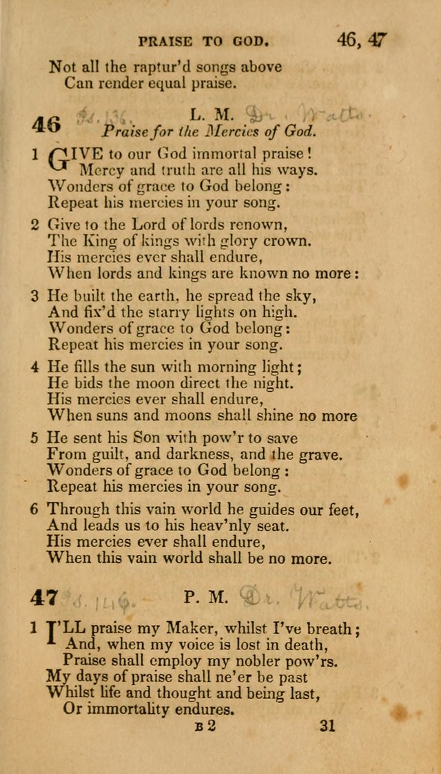 Hymns: selected and original, for public and private worship (30th ed.) page 31