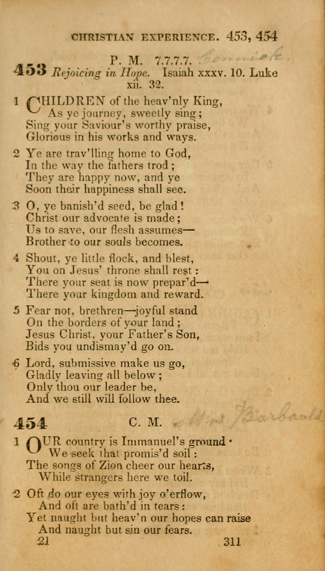 Hymns: selected and original, for public and private worship (30th ed.) page 311