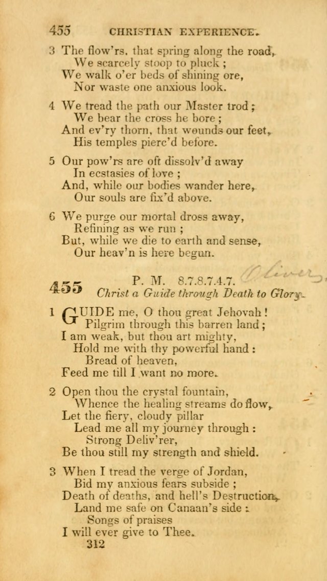 Hymns: selected and original, for public and private worship (30th ed.) page 312