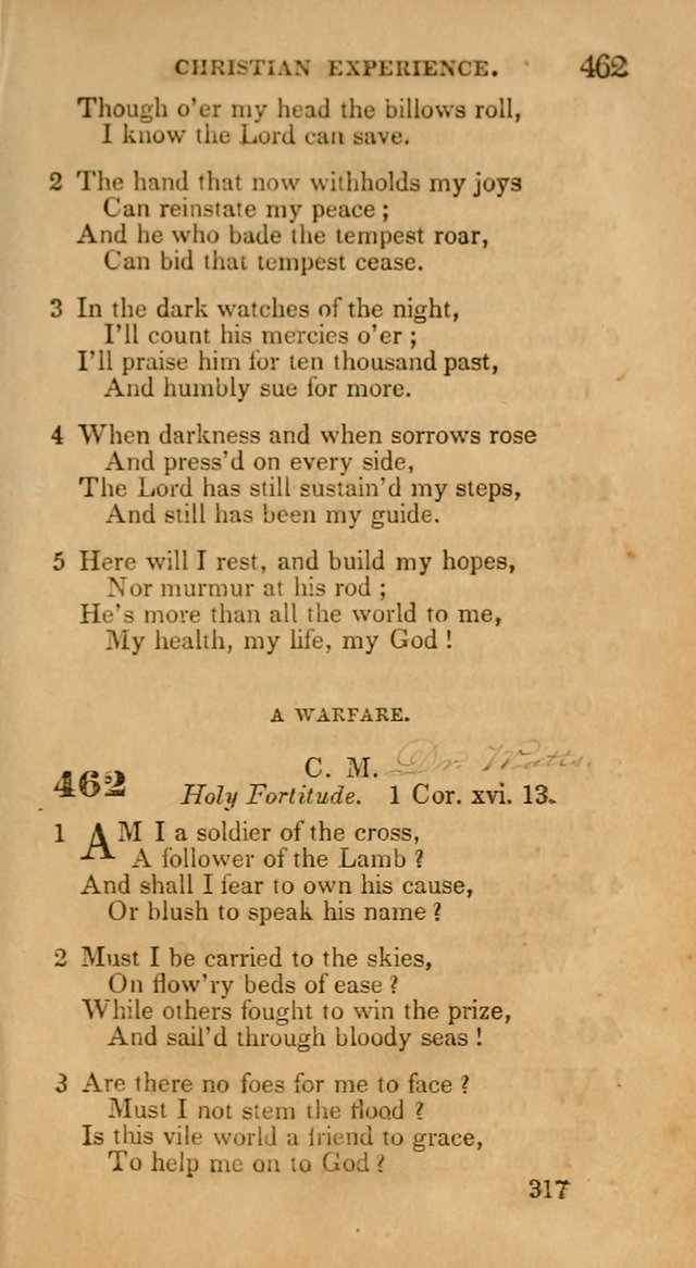 Hymns: selected and original, for public and private worship (30th ed.) page 317