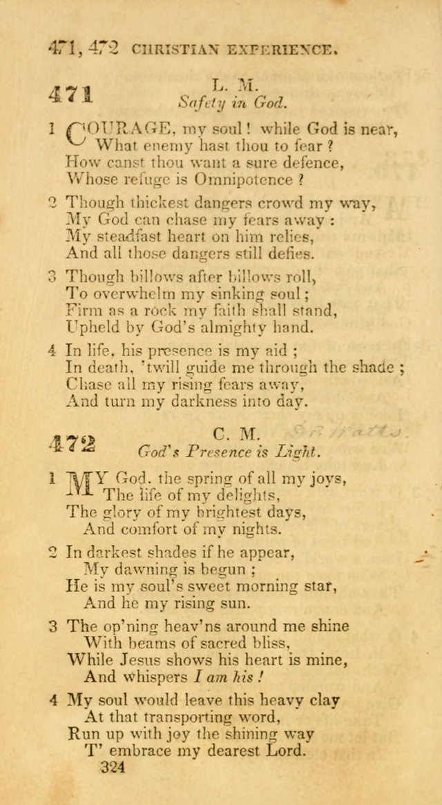 Hymns: selected and original, for public and private worship (30th ed.) page 324