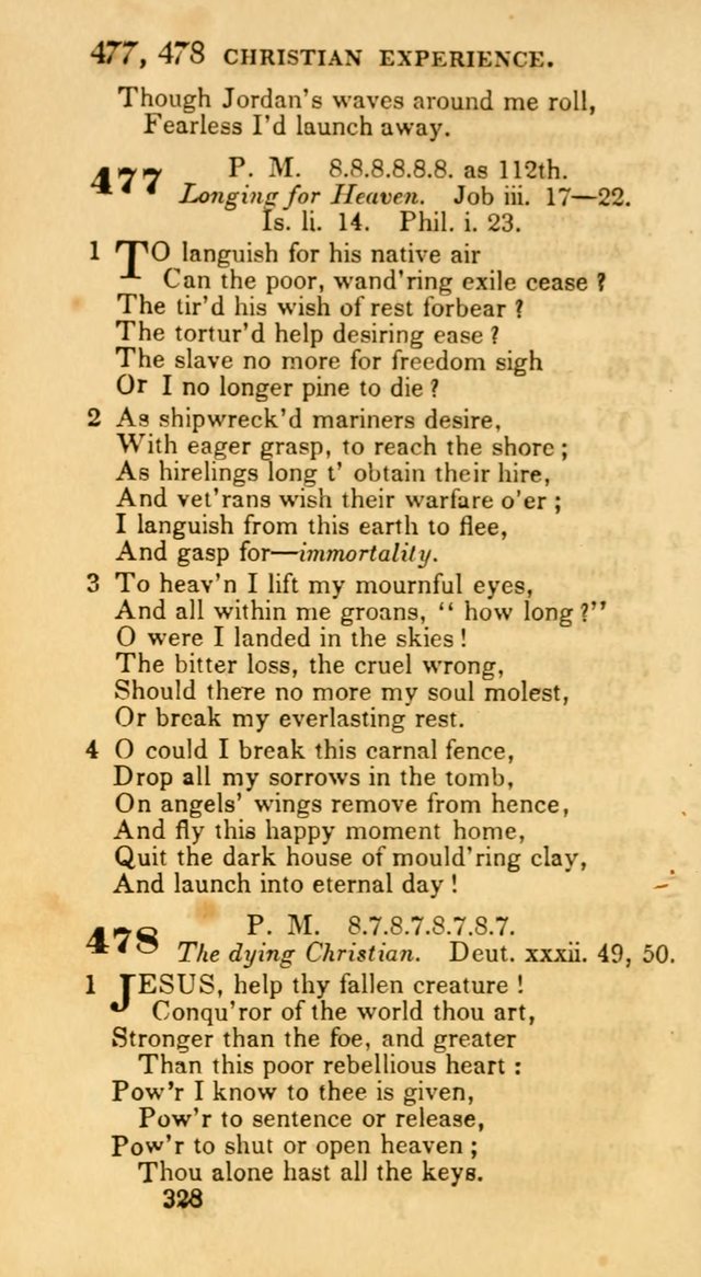 Hymns: selected and original, for public and private worship (30th ed.) page 328