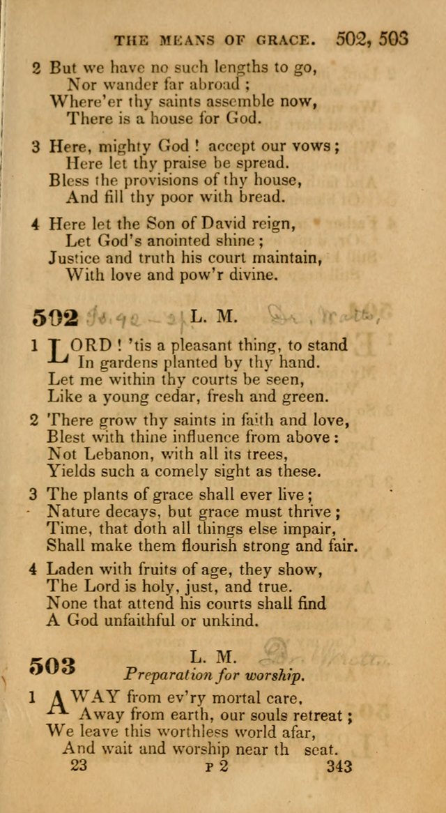 Hymns: selected and original, for public and private worship (30th ed.) page 343