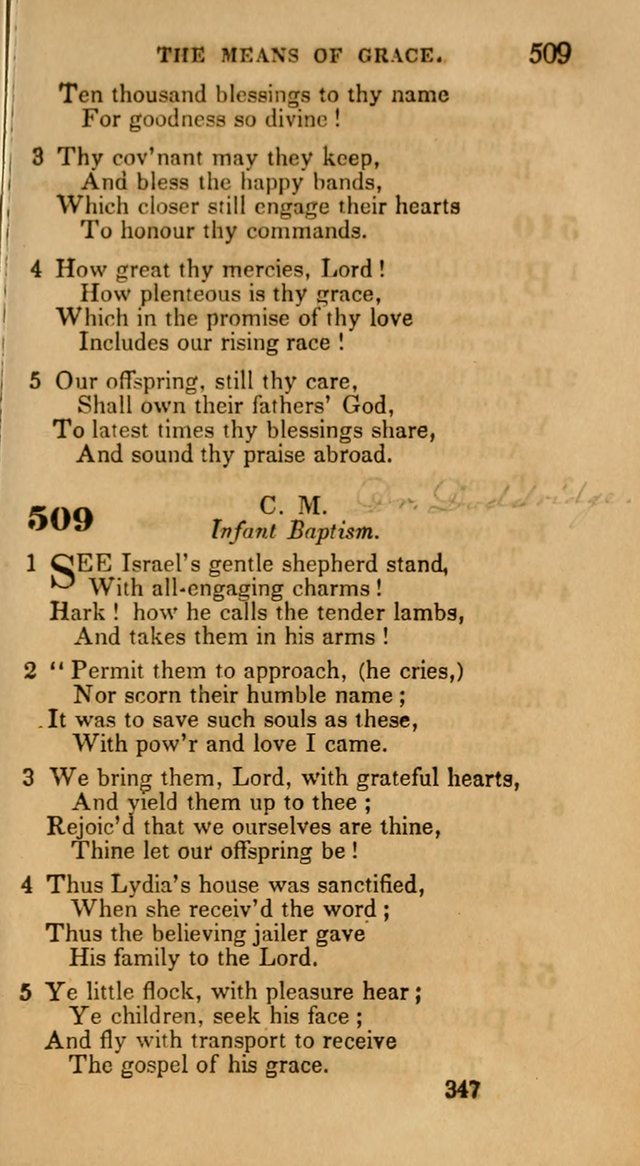 Hymns: selected and original, for public and private worship (30th ed.) page 347