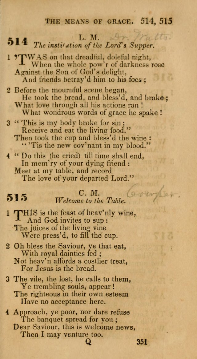 Hymns: selected and original, for public and private worship (30th ed.) page 351