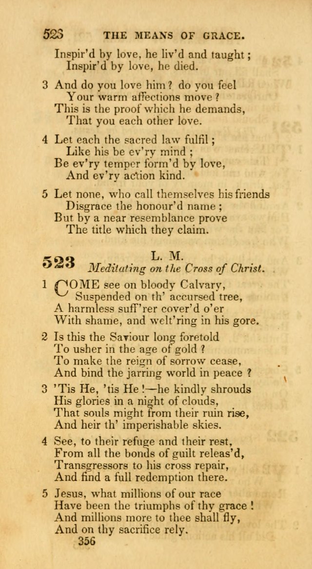 Hymns: selected and original, for public and private worship (30th ed.) page 356