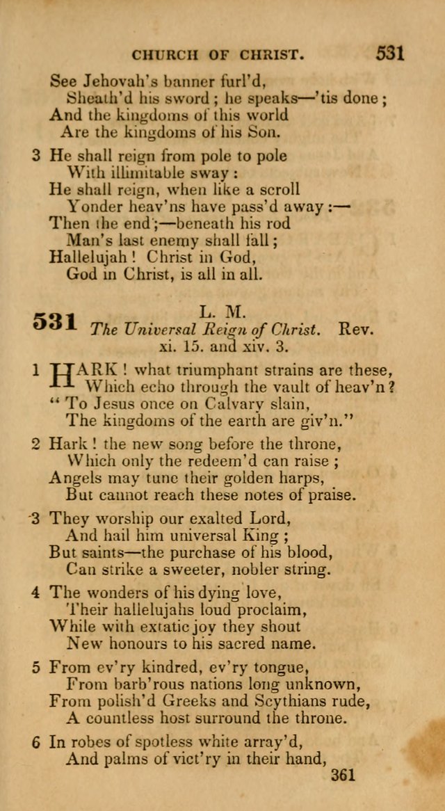 Hymns: selected and original, for public and private worship (30th ed.) page 361