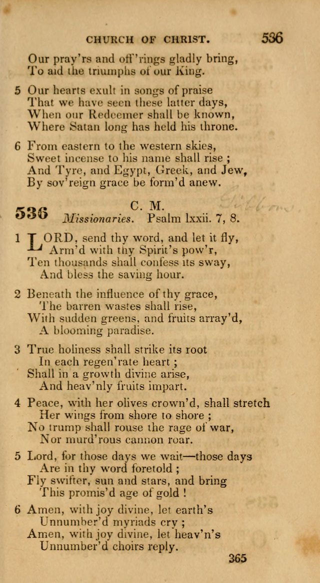 Hymns: selected and original, for public and private worship (30th ed.) page 365