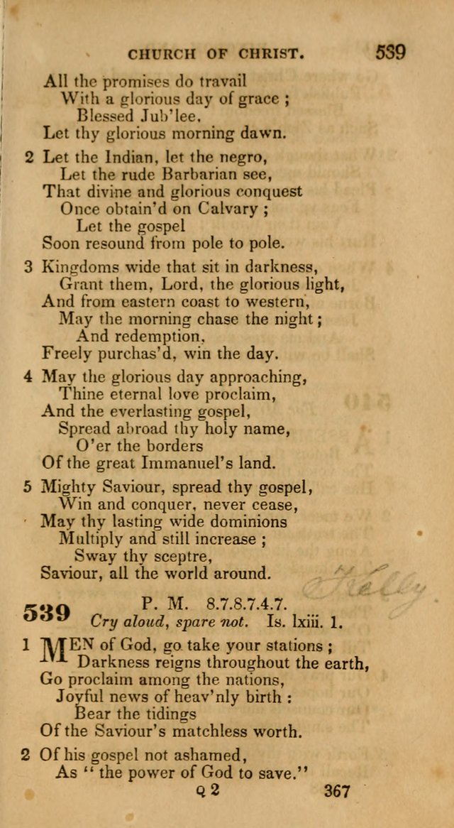 Hymns: selected and original, for public and private worship (30th ed.) page 367