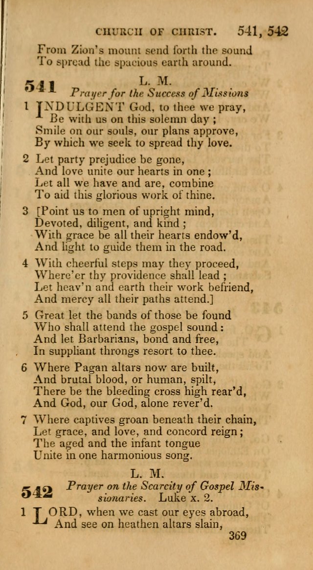 Hymns: selected and original, for public and private worship (30th ed.) page 369