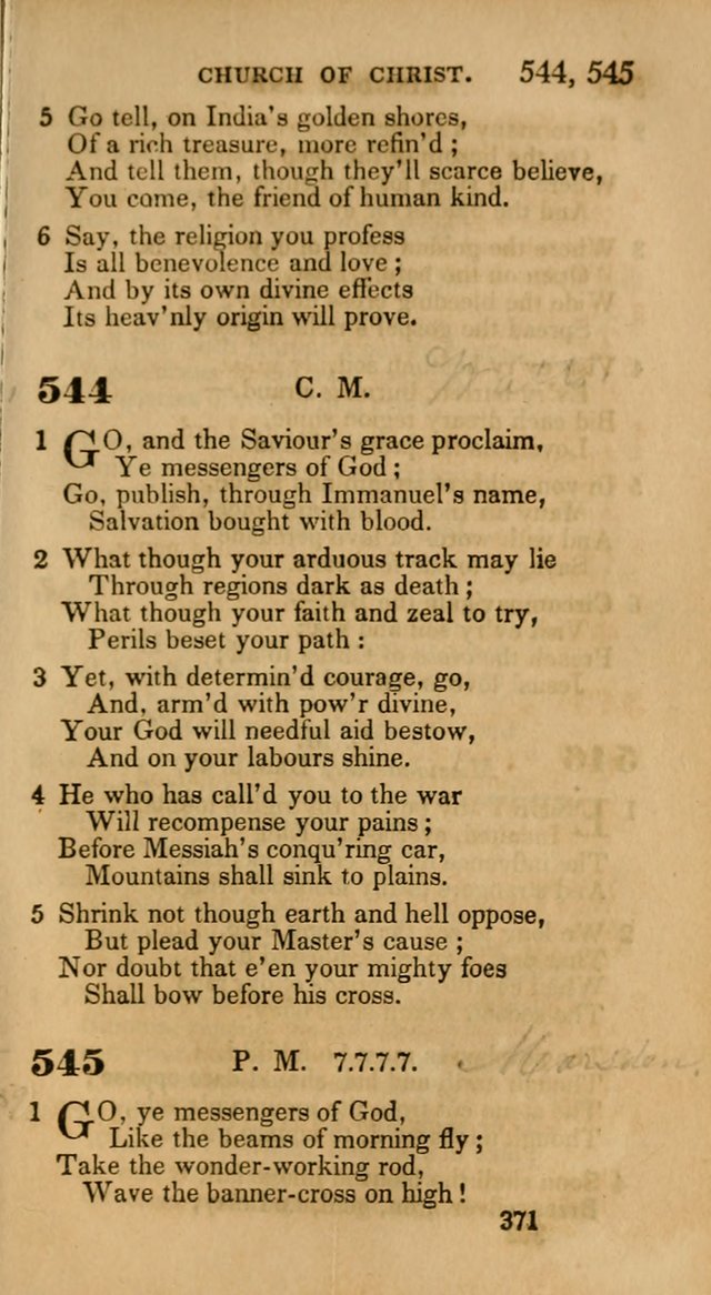 Hymns: selected and original, for public and private worship (30th ed.) page 371