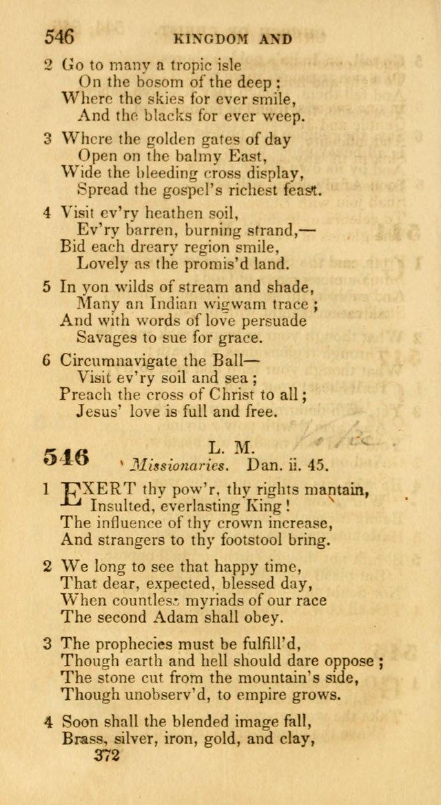 Hymns: selected and original, for public and private worship (30th ed.) page 372