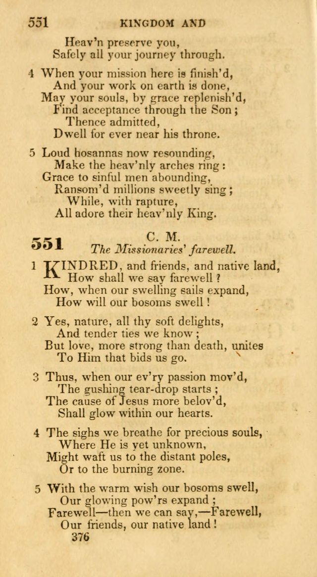 Hymns: selected and original, for public and private worship (30th ed.) page 376