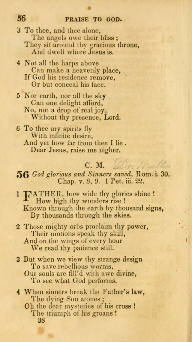 Hymns: selected and original, for public and private worship (30th ed.) page 38