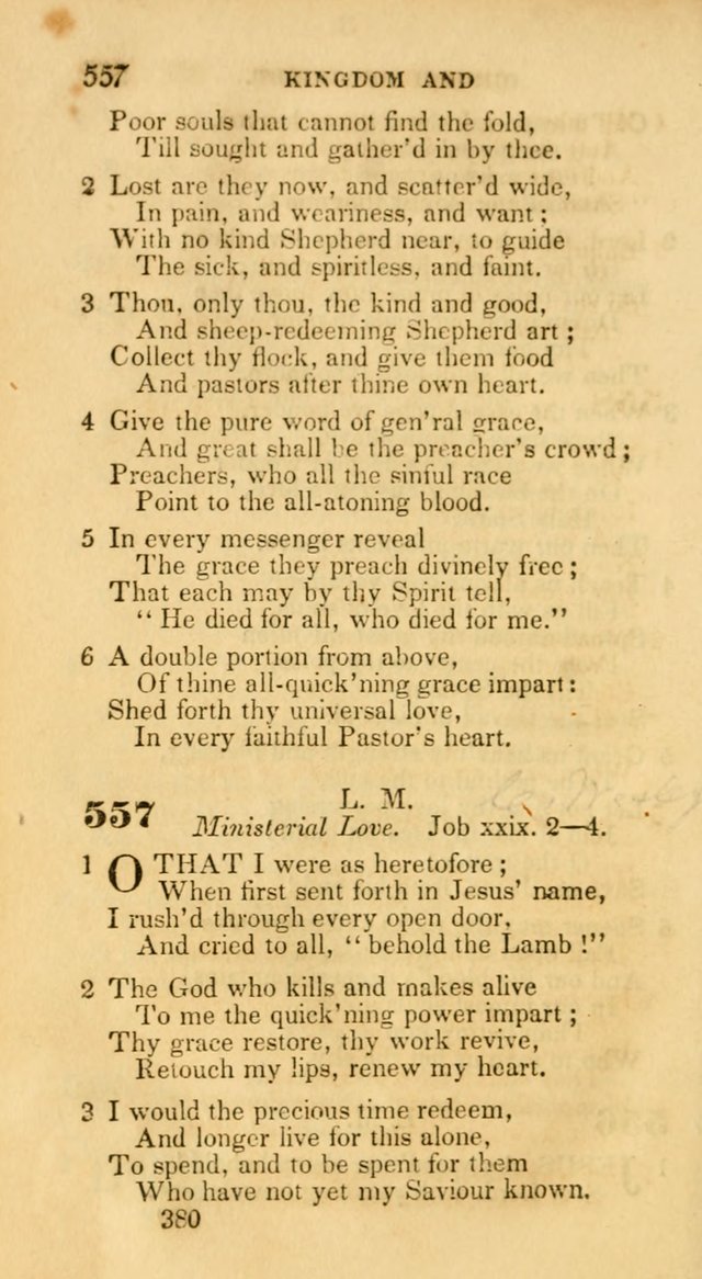 Hymns: selected and original, for public and private worship (30th ed.) page 380