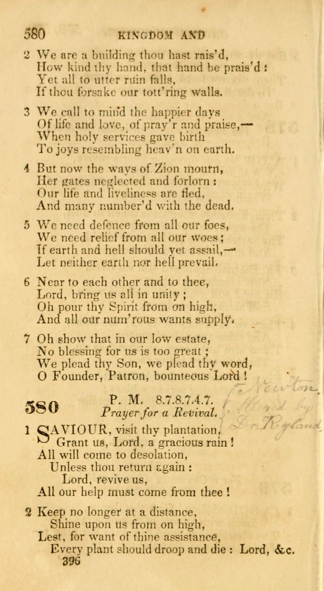 Hymns: selected and original, for public and private worship (30th ed.) page 396