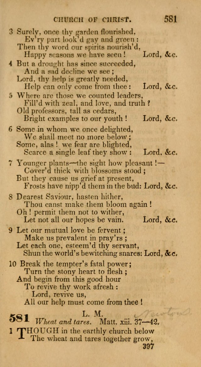 Hymns: selected and original, for public and private worship (30th ed.) page 397