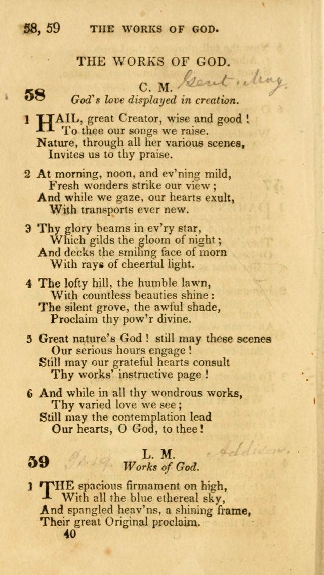 Hymns: selected and original, for public and private worship (30th ed.) page 40