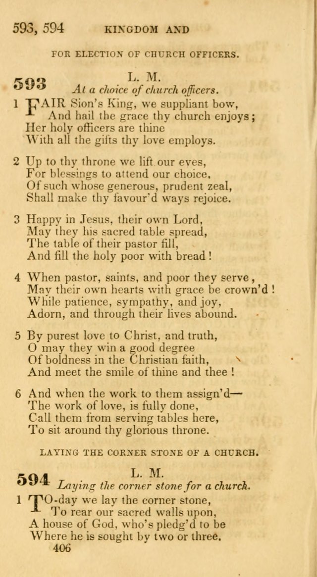 Hymns: selected and original, for public and private worship (30th ed.) page 406