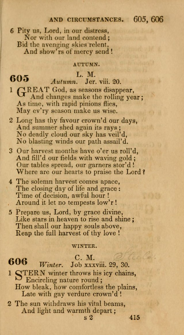 Hymns: selected and original, for public and private worship (30th ed.) page 415