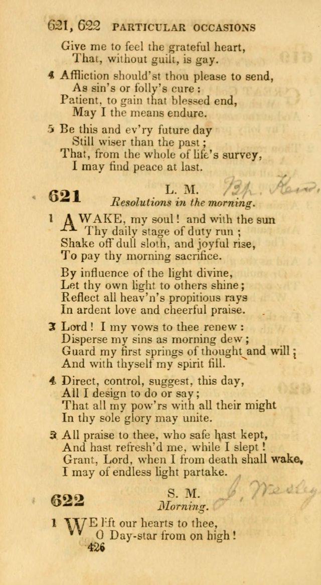 Hymns: selected and original, for public and private worship (30th ed.) page 426