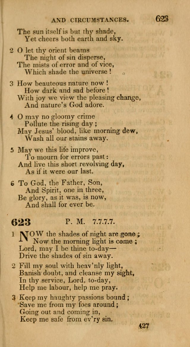 Hymns: selected and original, for public and private worship (30th ed.) page 427