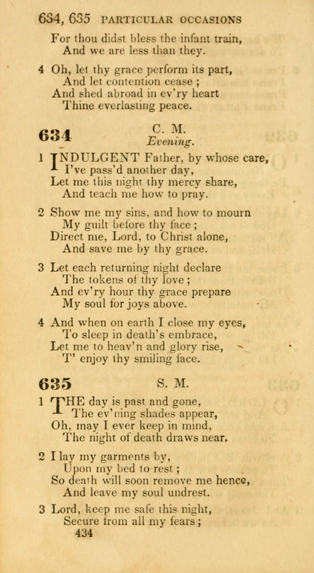 Hymns: selected and original, for public and private worship (30th ed.) page 434