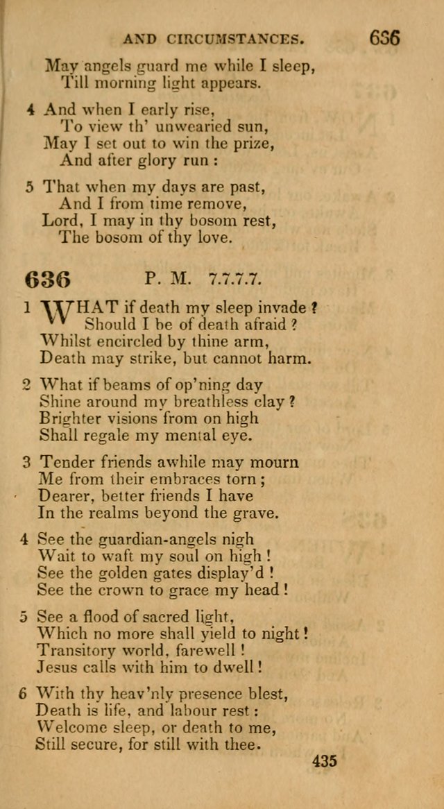 Hymns: selected and original, for public and private worship (30th ed.) page 435