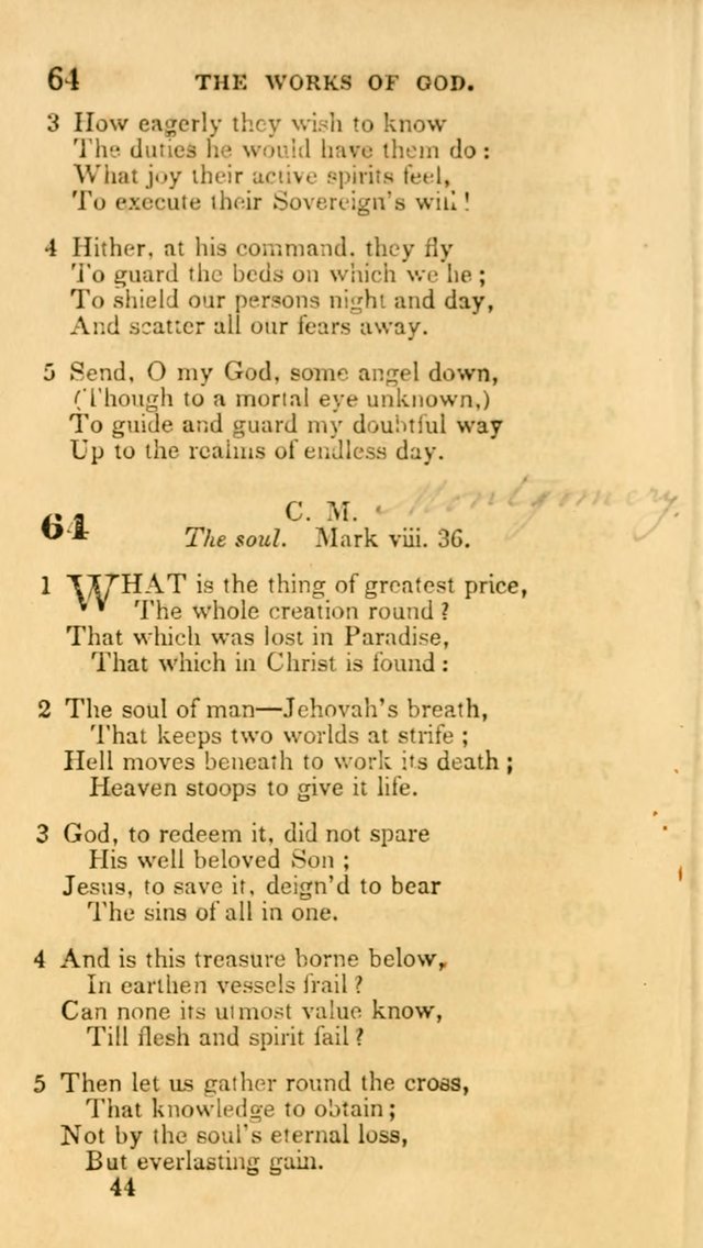 Hymns: selected and original, for public and private worship (30th ed.) page 44