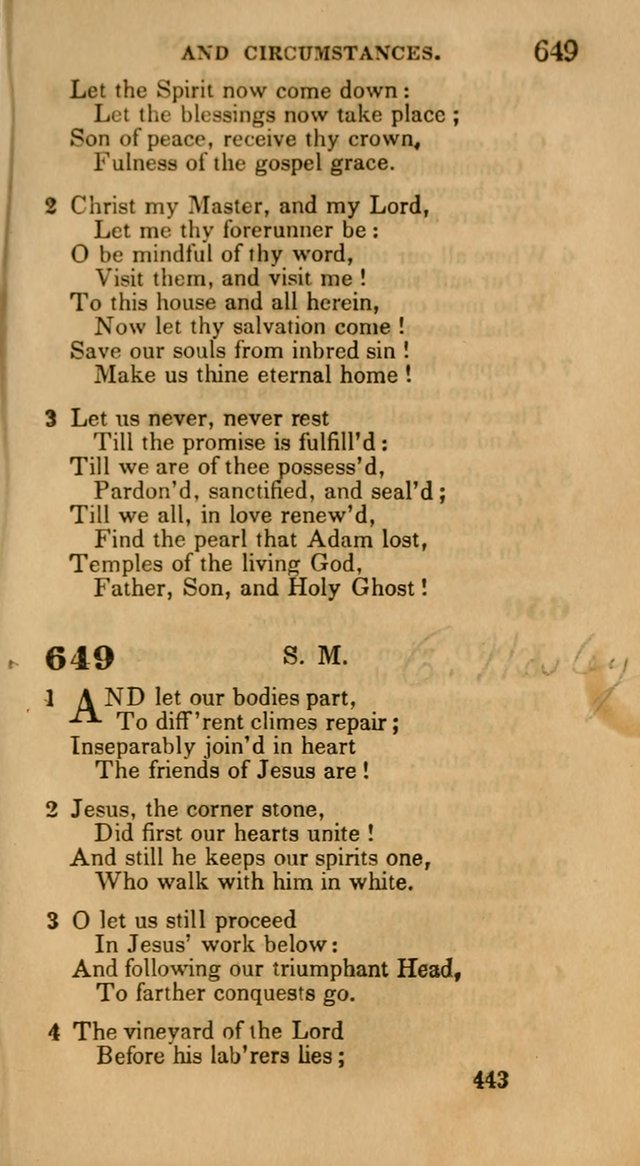 Hymns: selected and original, for public and private worship (30th ed.) page 443