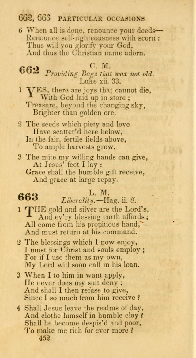 Hymns: selected and original, for public and private worship (30th ed.) page 452