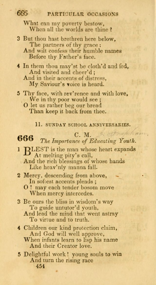 Hymns: selected and original, for public and private worship (30th ed.) page 454