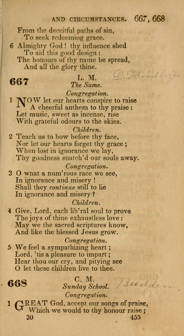 Hymns: selected and original, for public and private worship (30th ed.) page 455