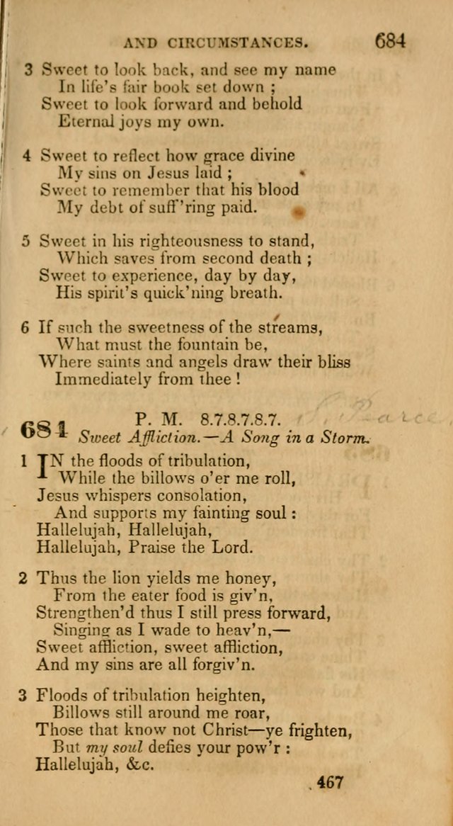 Hymns: selected and original, for public and private worship (30th ed.) page 467