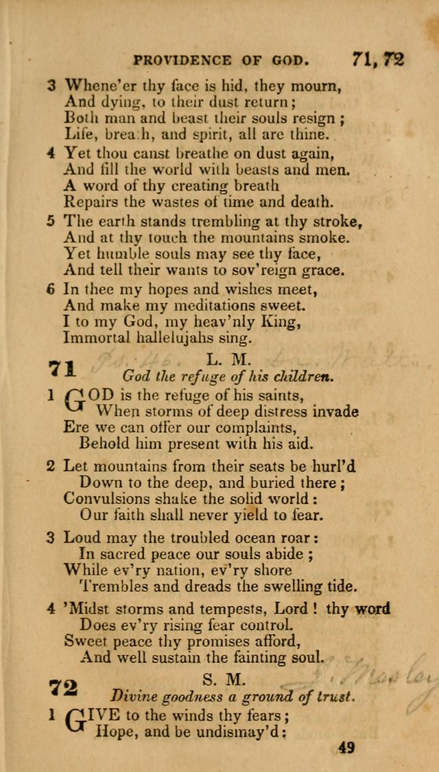 Hymns: selected and original, for public and private worship (30th ed.) page 49