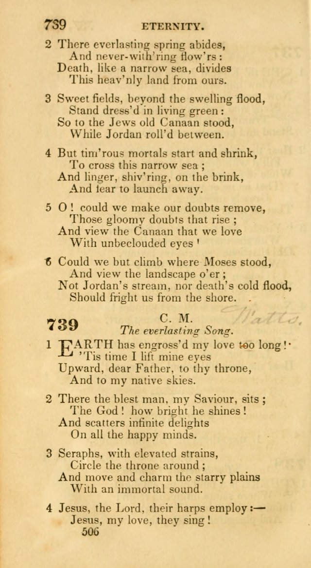 Hymns: selected and original, for public and private worship (30th ed.) page 506