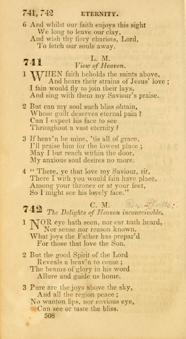 Hymns: selected and original, for public and private worship (30th ed.) page 508