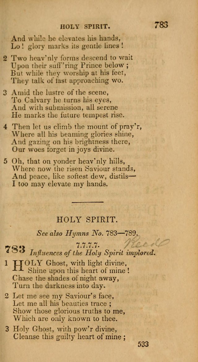 Hymns: selected and original, for public and private worship (30th ed.) page 533