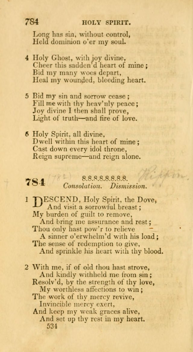 Hymns: selected and original, for public and private worship (30th ed.) page 534