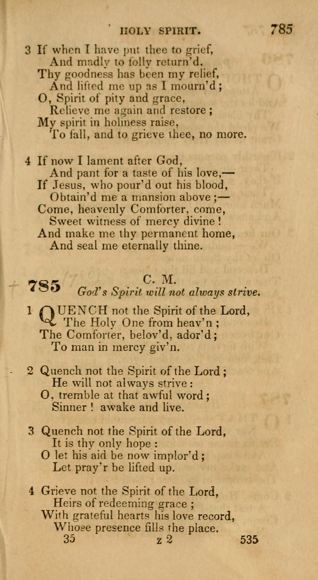 Hymns: selected and original, for public and private worship (30th ed.) page 535