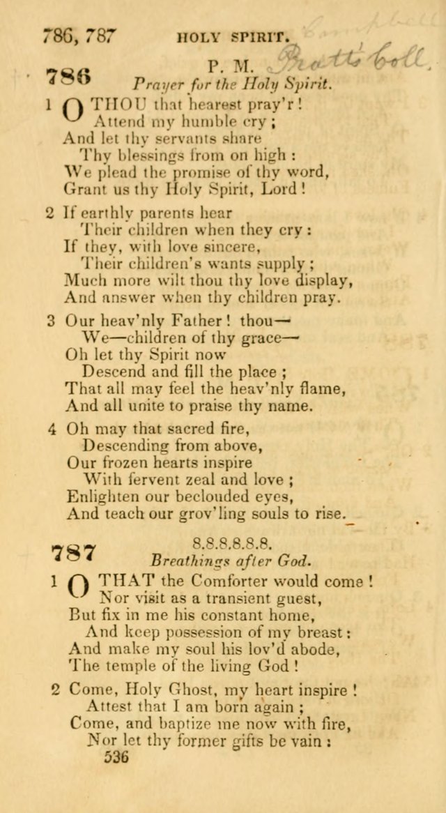 Hymns: selected and original, for public and private worship (30th ed.) page 536