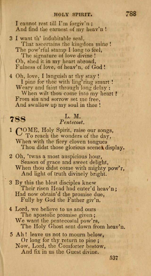 Hymns: selected and original, for public and private worship (30th ed.) page 537