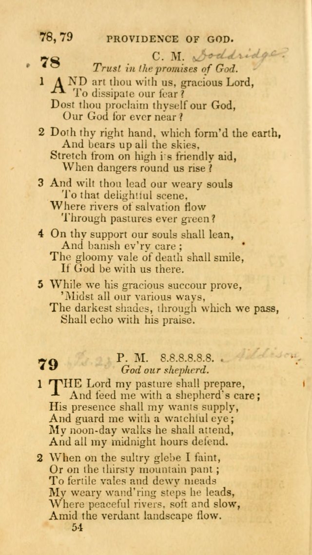 Hymns: selected and original, for public and private worship (30th ed.) page 54