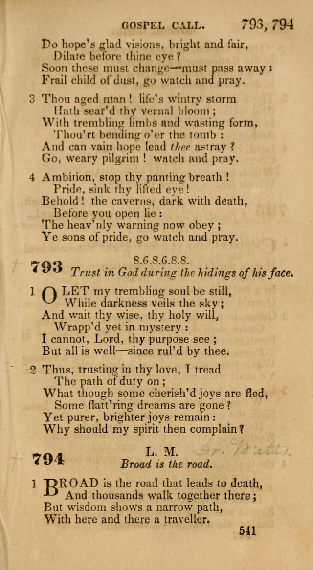 Hymns: selected and original, for public and private worship (30th ed.) page 541